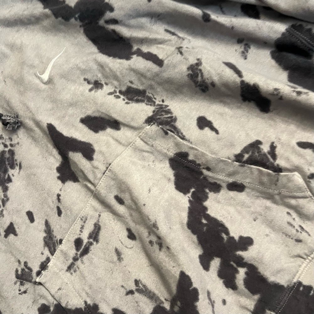 Nike Tie Dye cropped oversized Gray and Black Hoodie, small - Picture 7 of 7